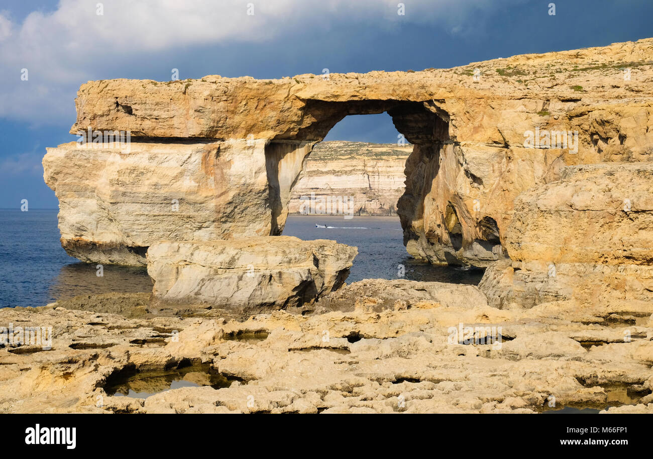 Azure Window Malta sull'isola di Gozo. Foto Stock