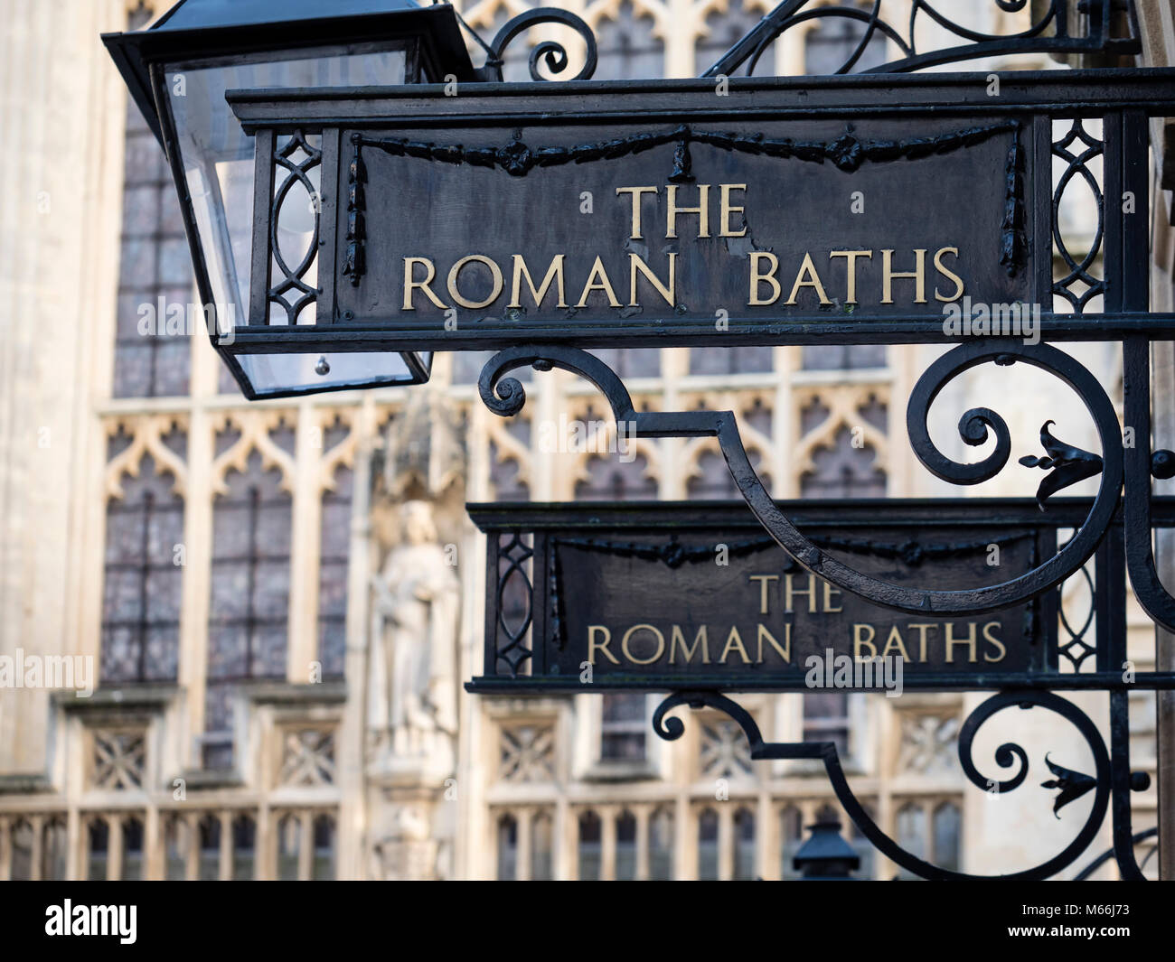 I Bagni Romani e Abbazia di Bath Avon Inghilterra Foto Stock