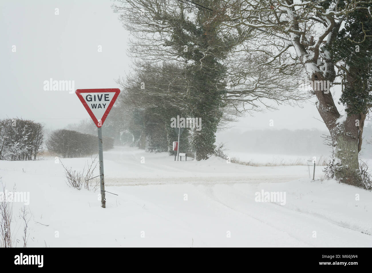 Strade in inverno Foto Stock