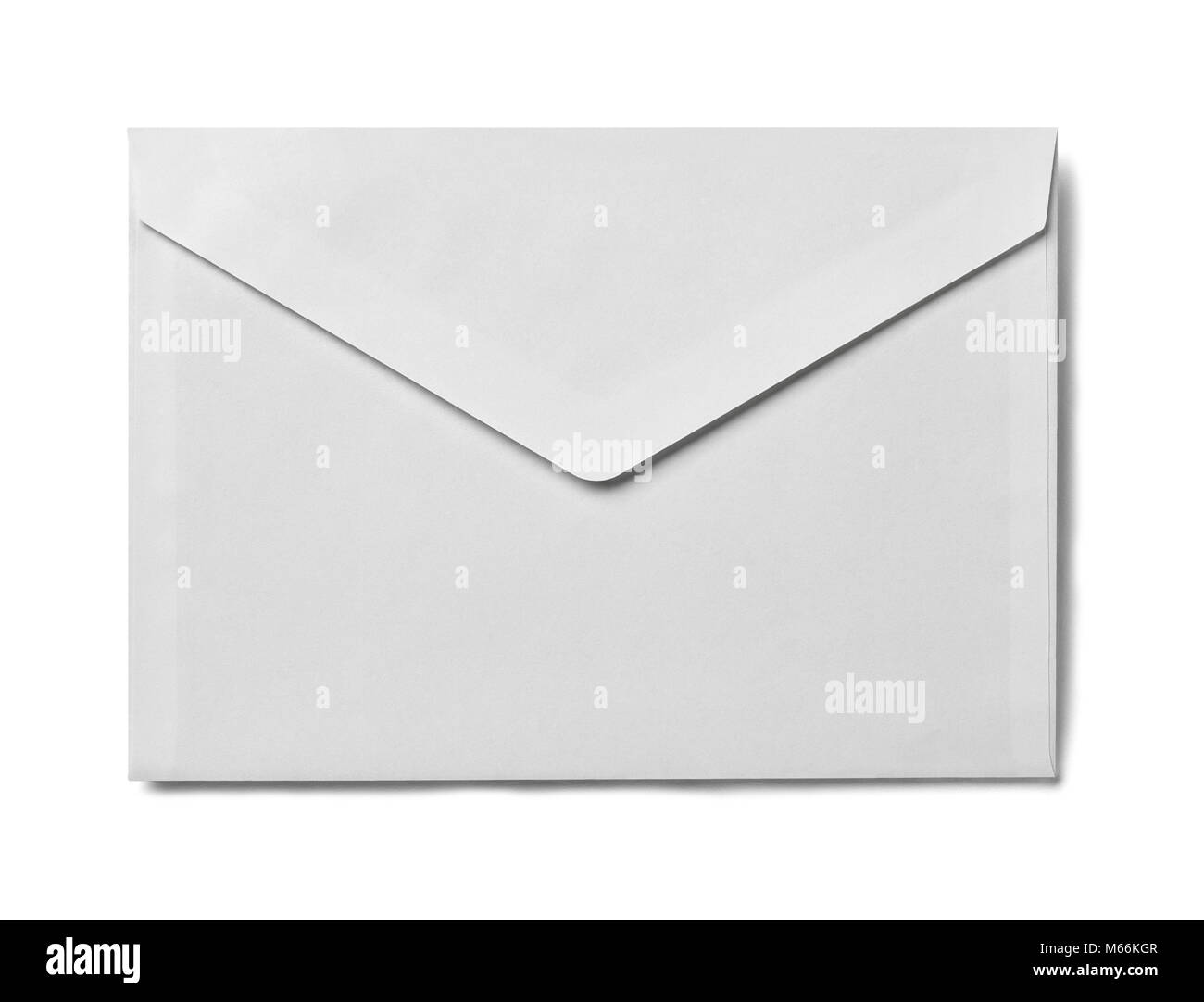 In prossimità di una busta su sfondo bianco Foto Stock