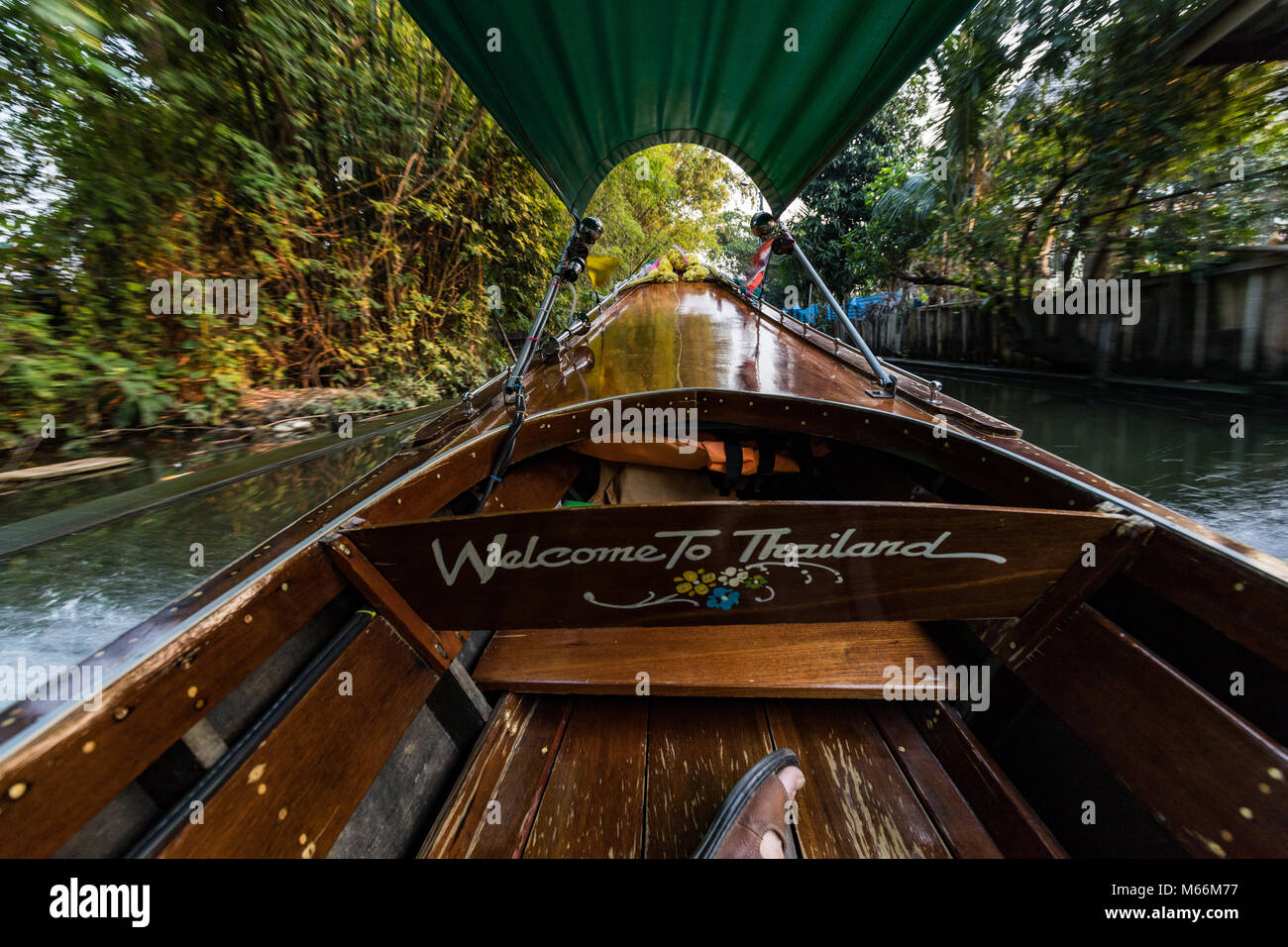 Bangkok Khlongs e canali - un khlong anche comunemente digitato Klong è la parola tailandese per un canale. Questi canali sono alimentati dal fiume Chao Phraya, la THA Chin, Foto Stock