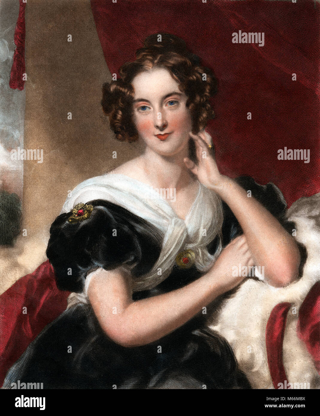 1800s 1827 RITRATTO DI BELLE MISS MACDONALD guardando la fotocamera da Sir Thomas Lawrence - kh13264 CPC001 HARS capelli rossi metà donna adulta giovane donna adulta 1827 aristocratica etnia caucasica Lawrence cercando in telecamera MACDONALD perdere in vecchio stile persone sir Thomas Lawrence Foto Stock