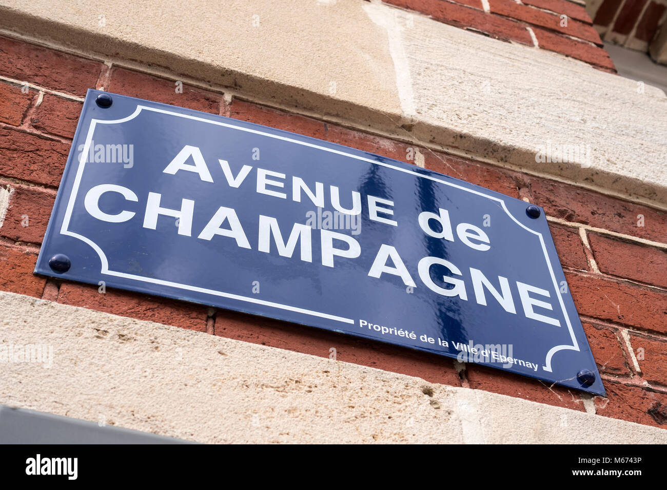 Avenue de Champagne Epernay Marne Grand Est Francia Foto Stock