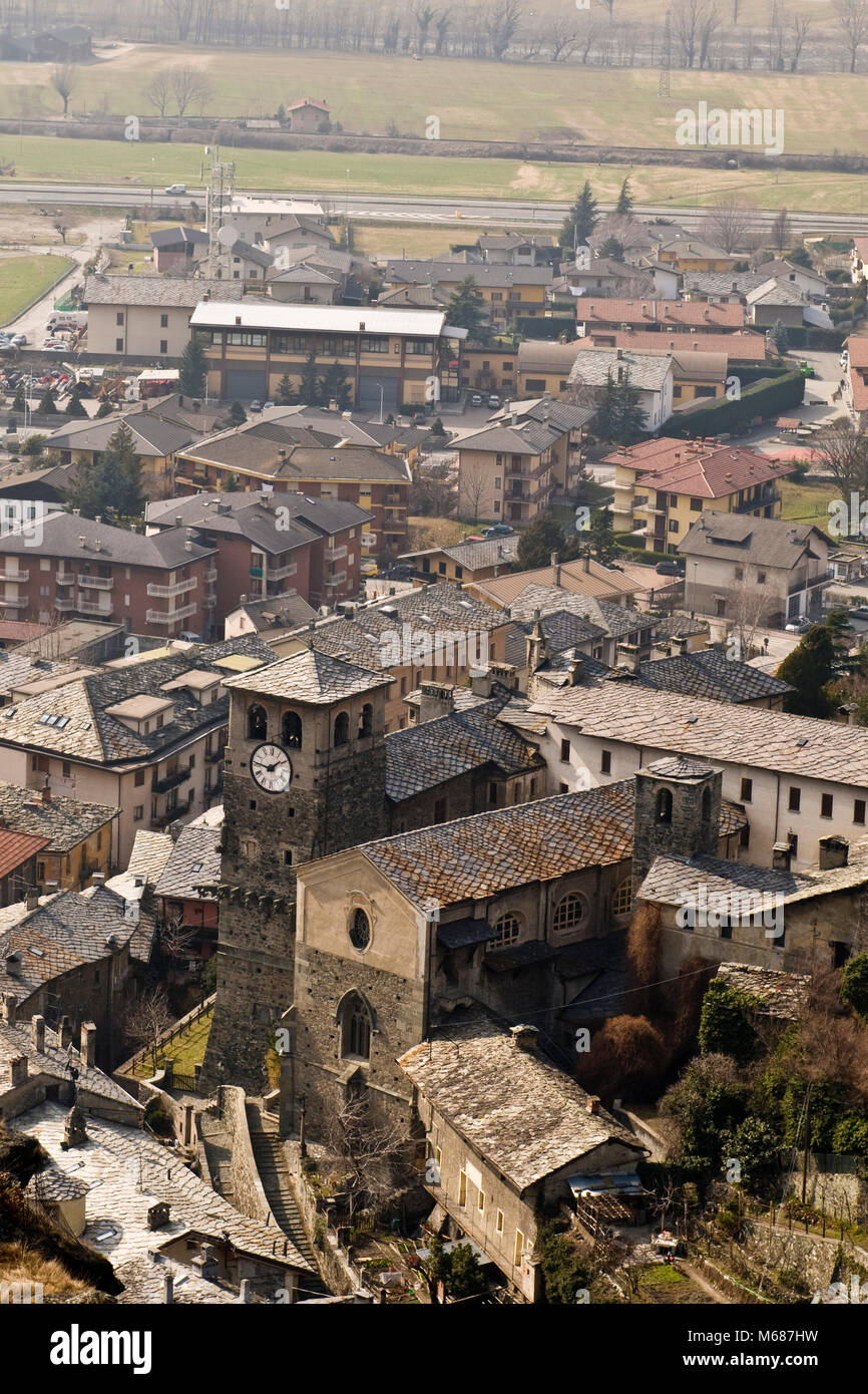 Verrès, Valle d'Aosta, Italia Foto Stock