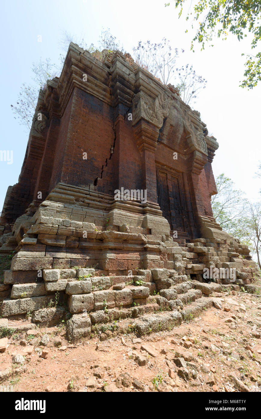 Phnom Da, Cambogia - XI secolo tempio indù di Angkor Borei, Cambogia Asia Foto Stock