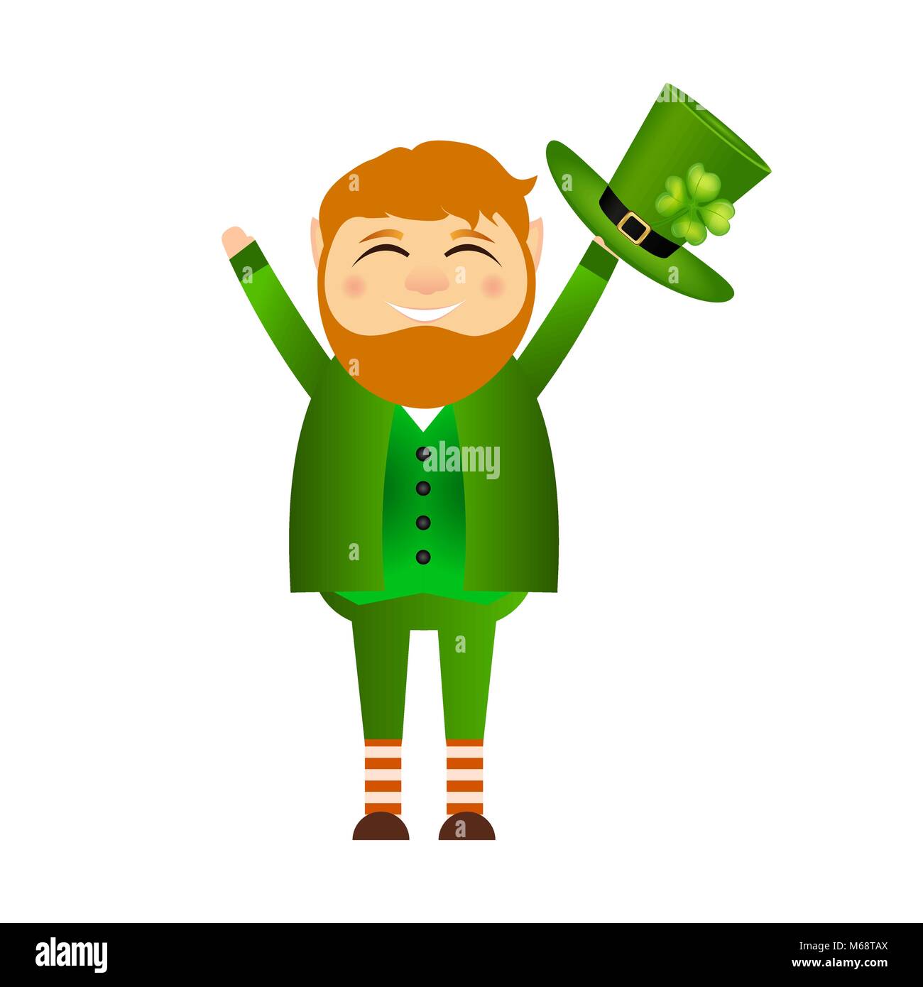 Leprechaun divertenti per la Festa di San Patrizio Illustrazione Vettoriale