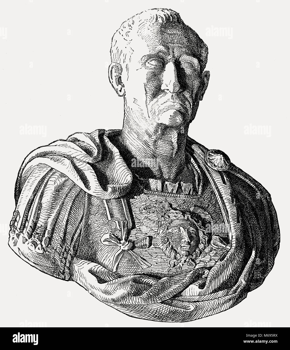 Galba, Servius Sulpicius Galba Caesar Augustus, 3 BC - 69 AD, imperatore romano per sette mesi da 68 a 69 Foto Stock