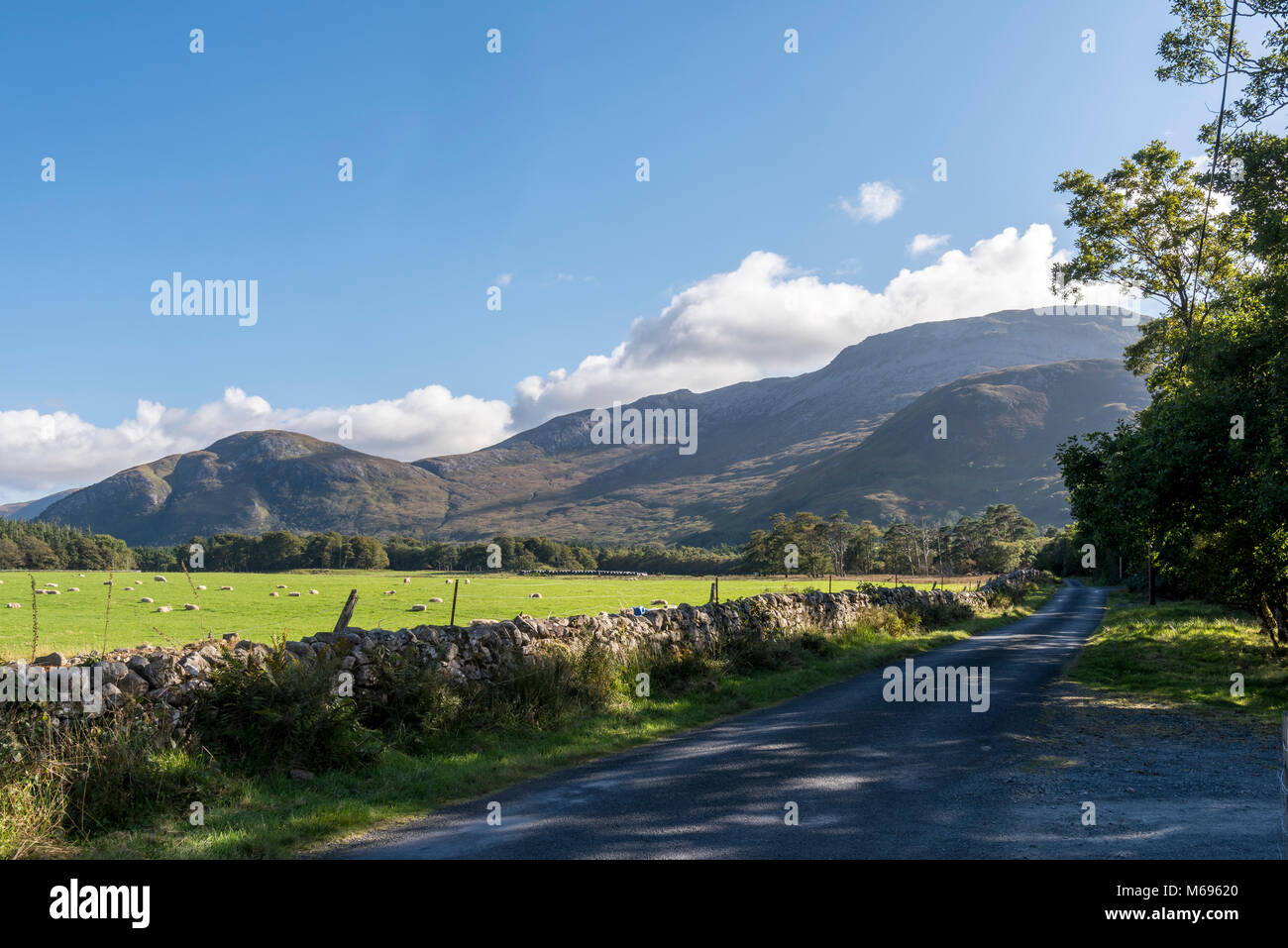 Strade panoramiche nell'Isola di Mull Scottish Highlands Regno Unito Foto Stock