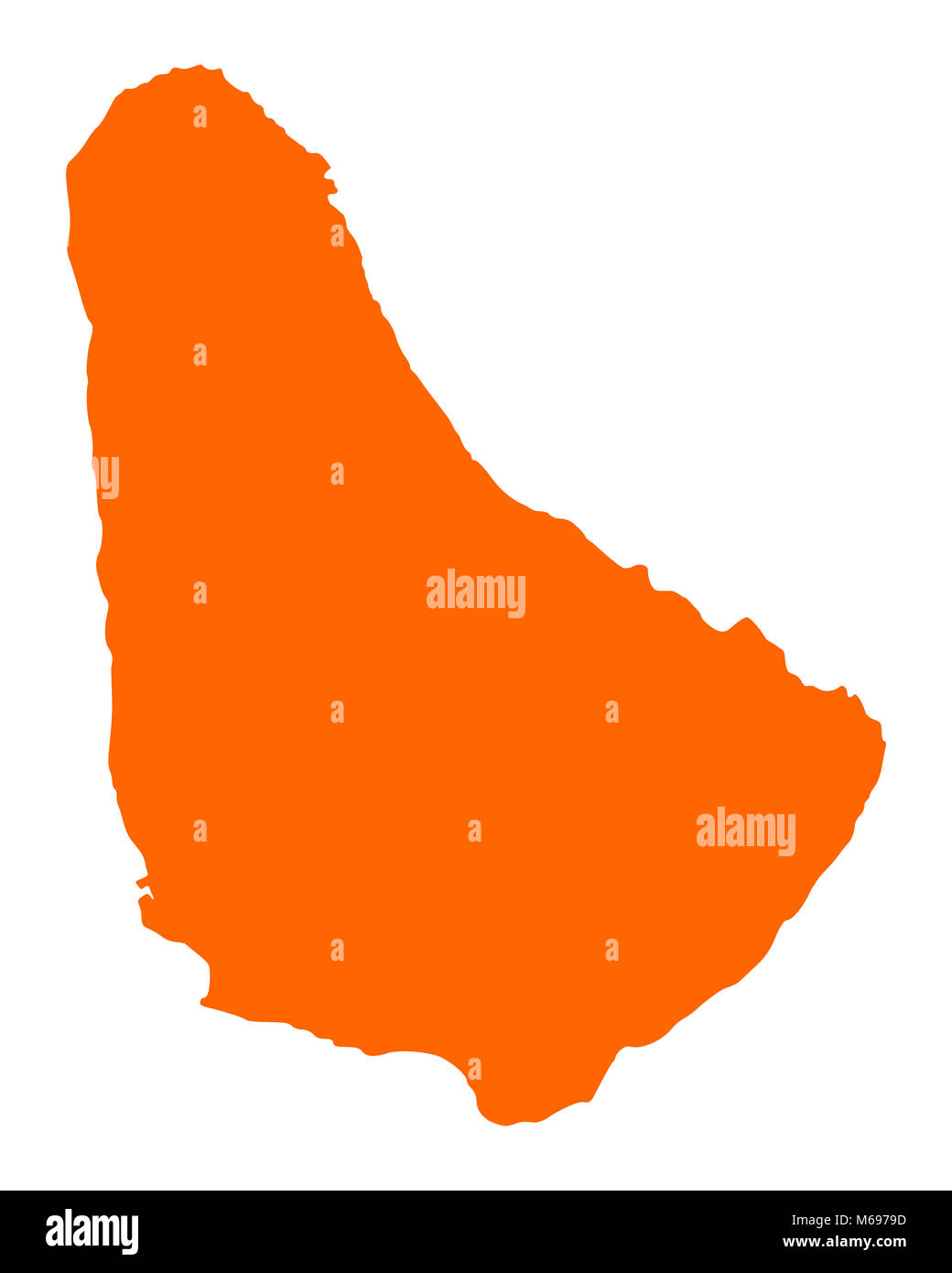 Mappa di Barbados Foto Stock