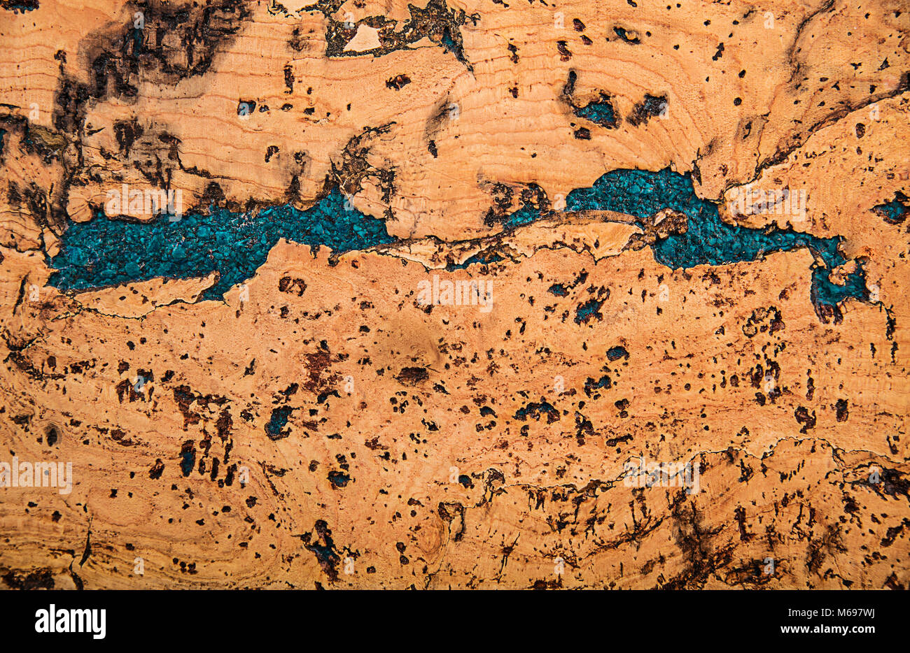 Dettaglio texture di superficie della lavagna di sughero Sfondo di legno Foto Stock