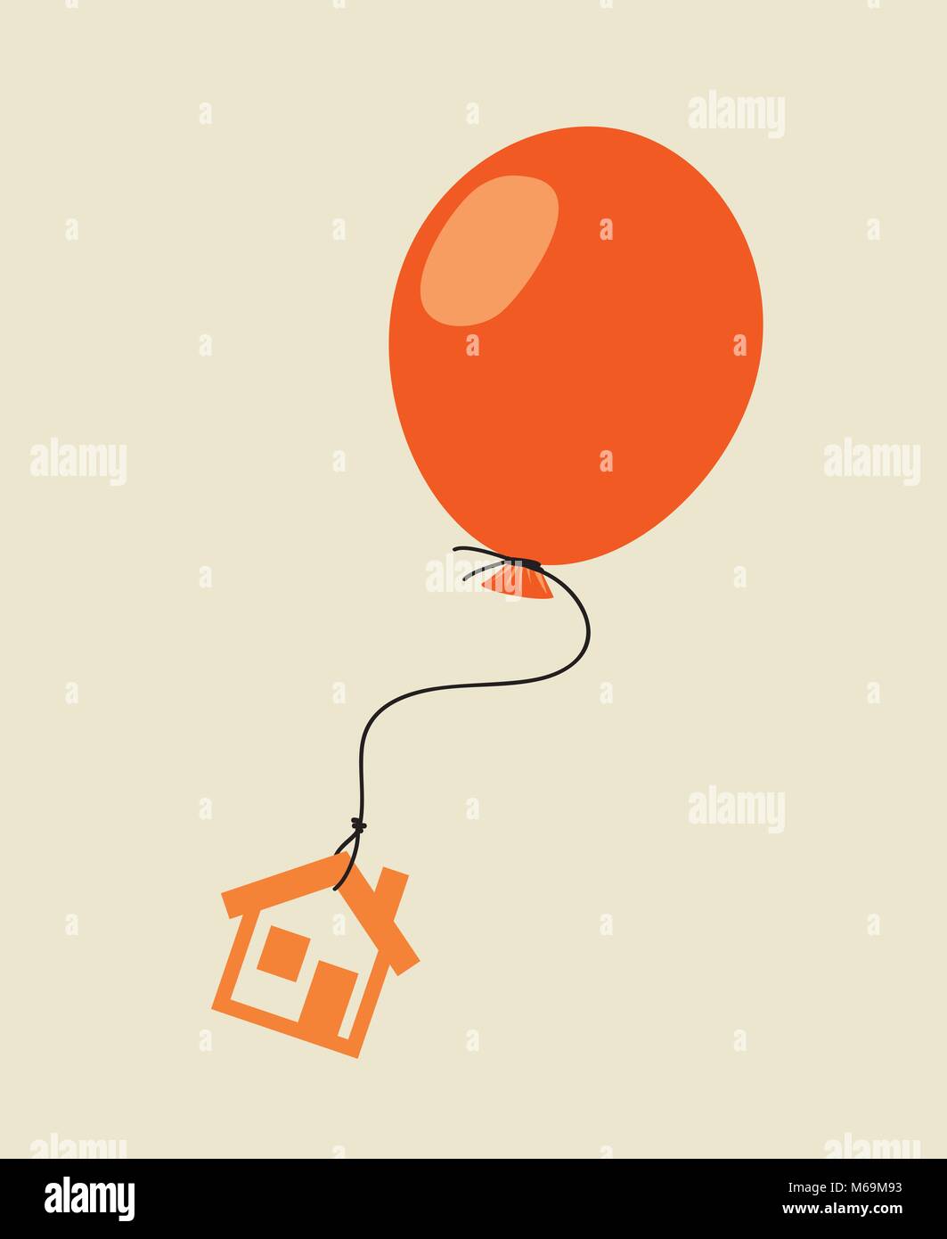 Casa volatile prezzo Illustrazione Vettoriale