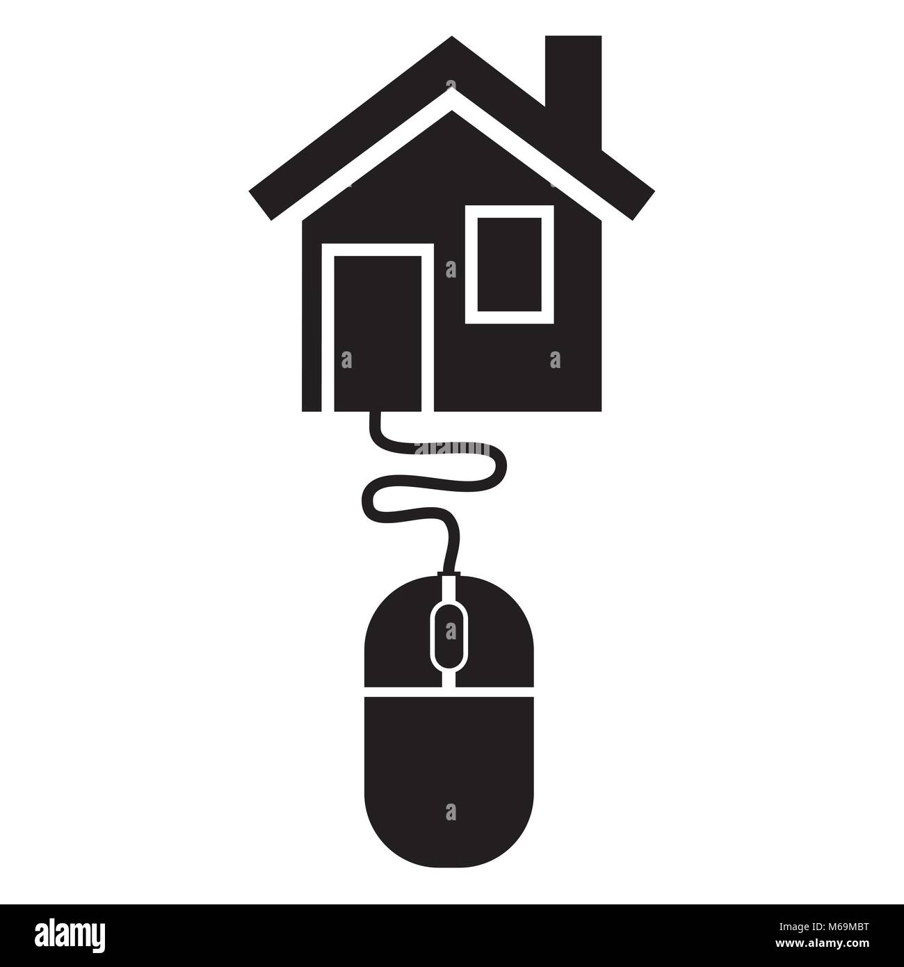 Smart casa o lavoro da casa concept Illustrazione Vettoriale