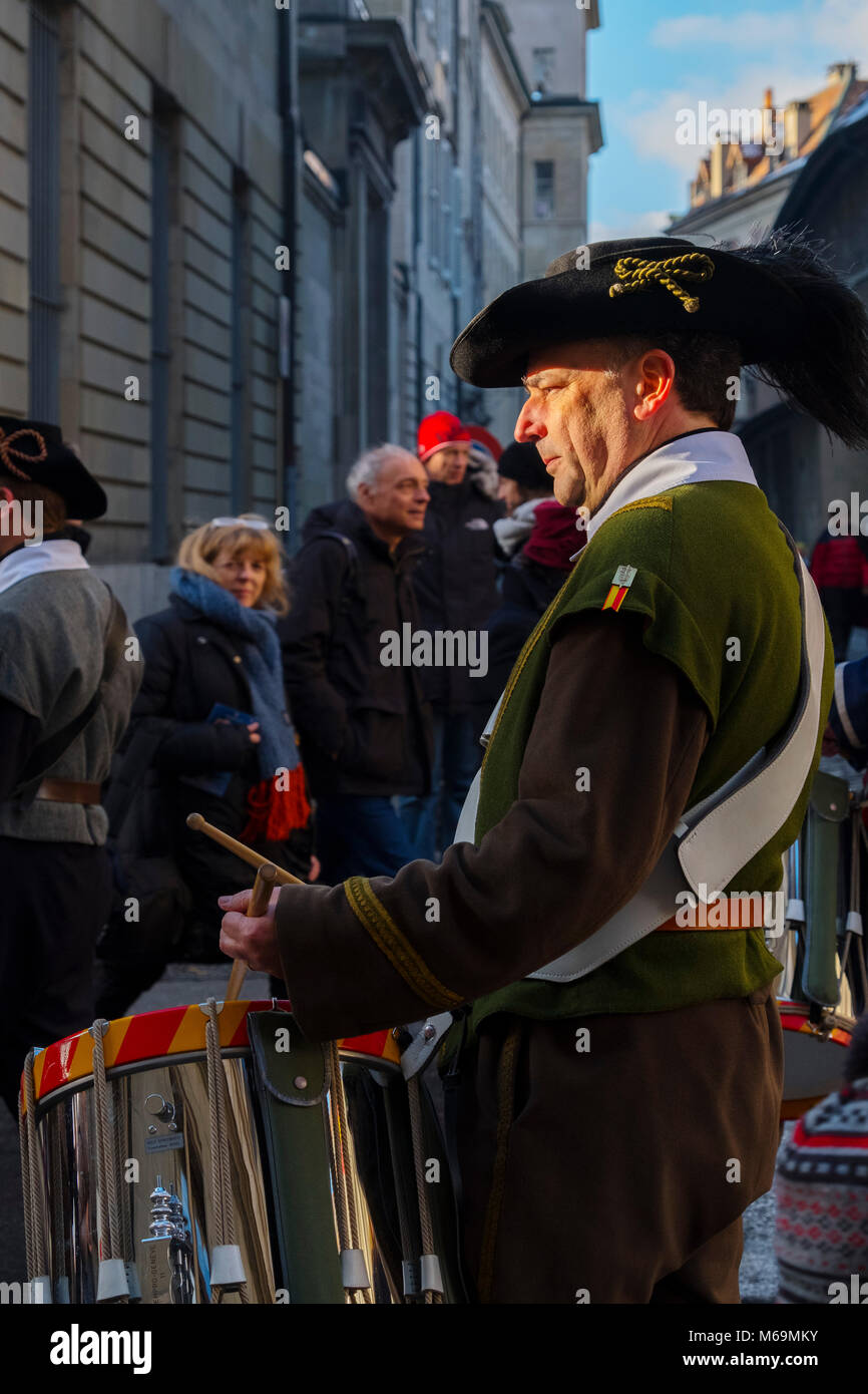 La Fête de l'Escalade. Tradizionale festa Escalade cerimonia. Dicembre XI e XII, Old Town, centro storico. Genève Suisse. Ginevra. Svizzera Foto Stock