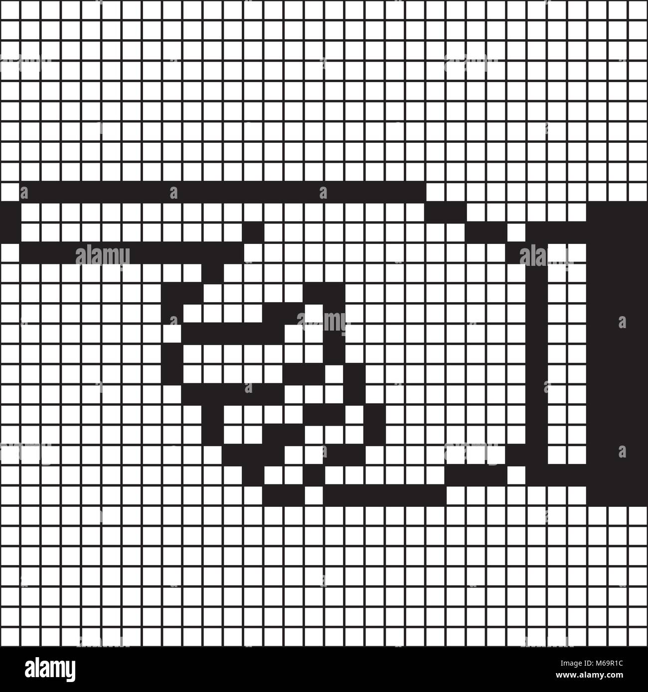 Ponting businesmen mano - 8 bit computer graphic style Illustrazione Vettoriale