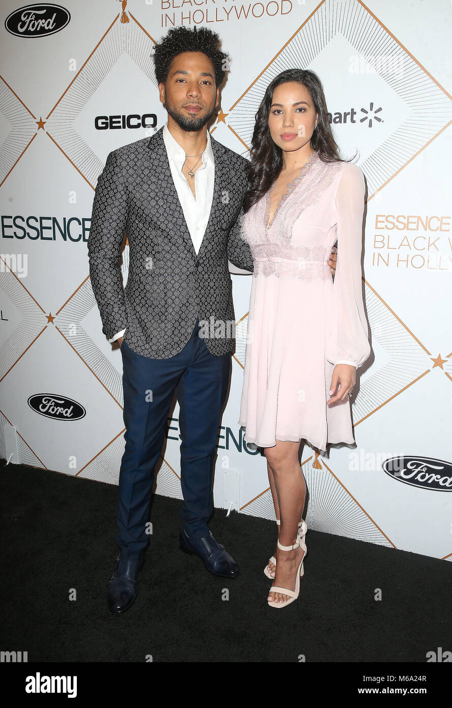 1 marzo 2018 - Beverly Hills, CA, Stati Uniti - 01 Marzo 2018 - Beverly Hills, la California - Jussie Smollett e Jurnee Smollett-Bell.. 2018 essenza nero donne in Hollywood Oscar pranzo presso il Regent Beverly Wilshire Hotel. Credito foto: F. Sadou/AdMedia (credito Immagine: © F. Sadou/AdMedia via ZUMA filo) Foto Stock
