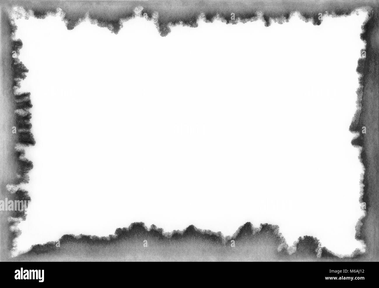 Abstract sfondo costituito di naturale blackandwhite telaio chimica fotografica intorno al foglio di carta con spazio per il testo o l'immagine. Foto Stock