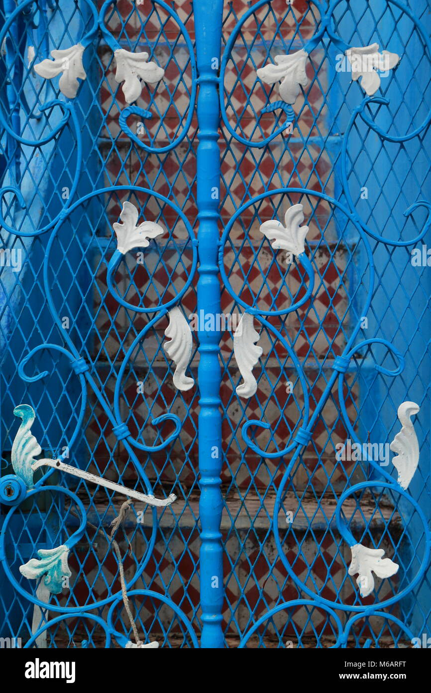 Ferro battuto recinzione Foto Stock