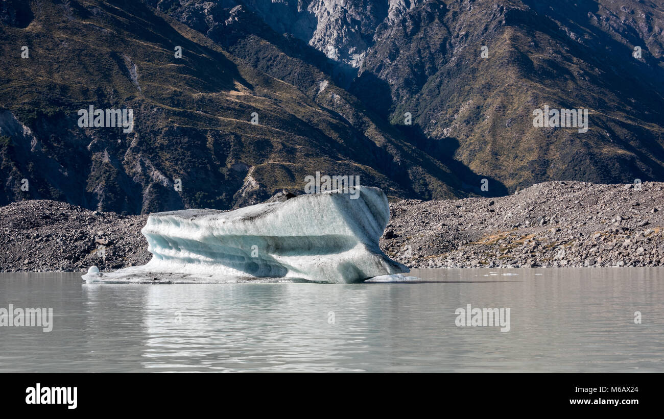 Ice Berg, Tasman Lago glaciale, Isola del Sud, Nuova Zelanda Foto Stock