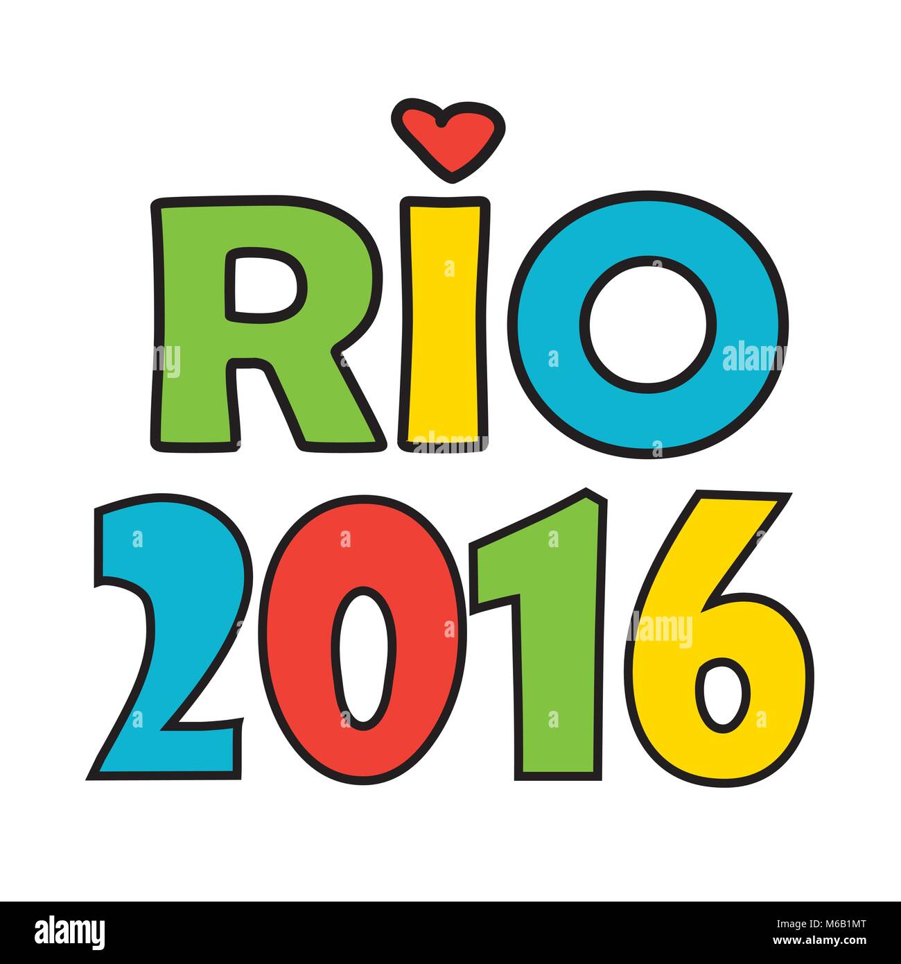 Iscrizione RIO 2016, isolati su sfondo bianco,modello, icona o banner, stock illustrazione vettoriale Illustrazione Vettoriale