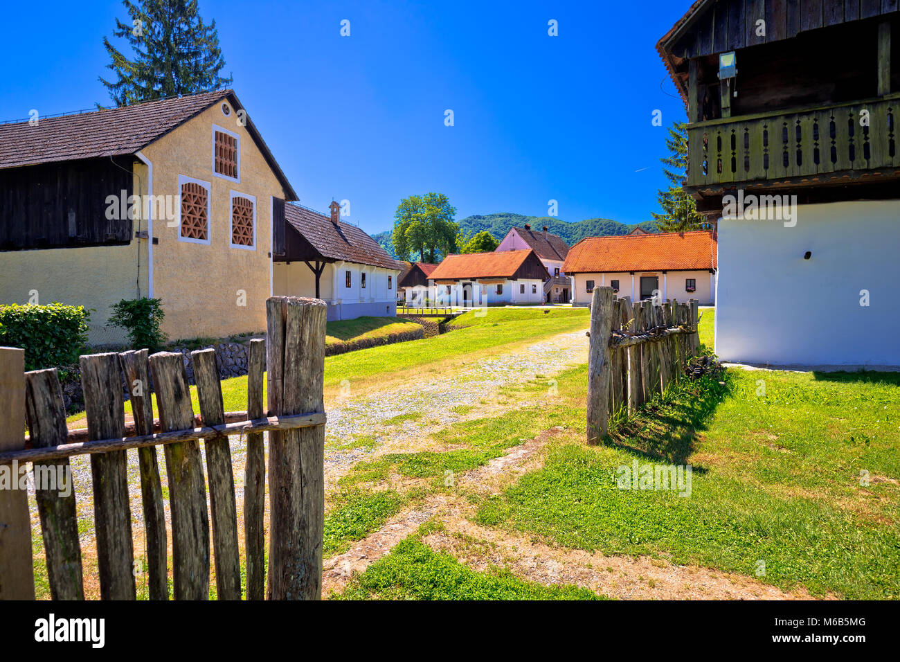 Kumrovec pittoresco villaggio nella regione di Zagorje croato, luogo di nascita di Josip Broz Tito, ex leader della Iugoslavia Foto Stock