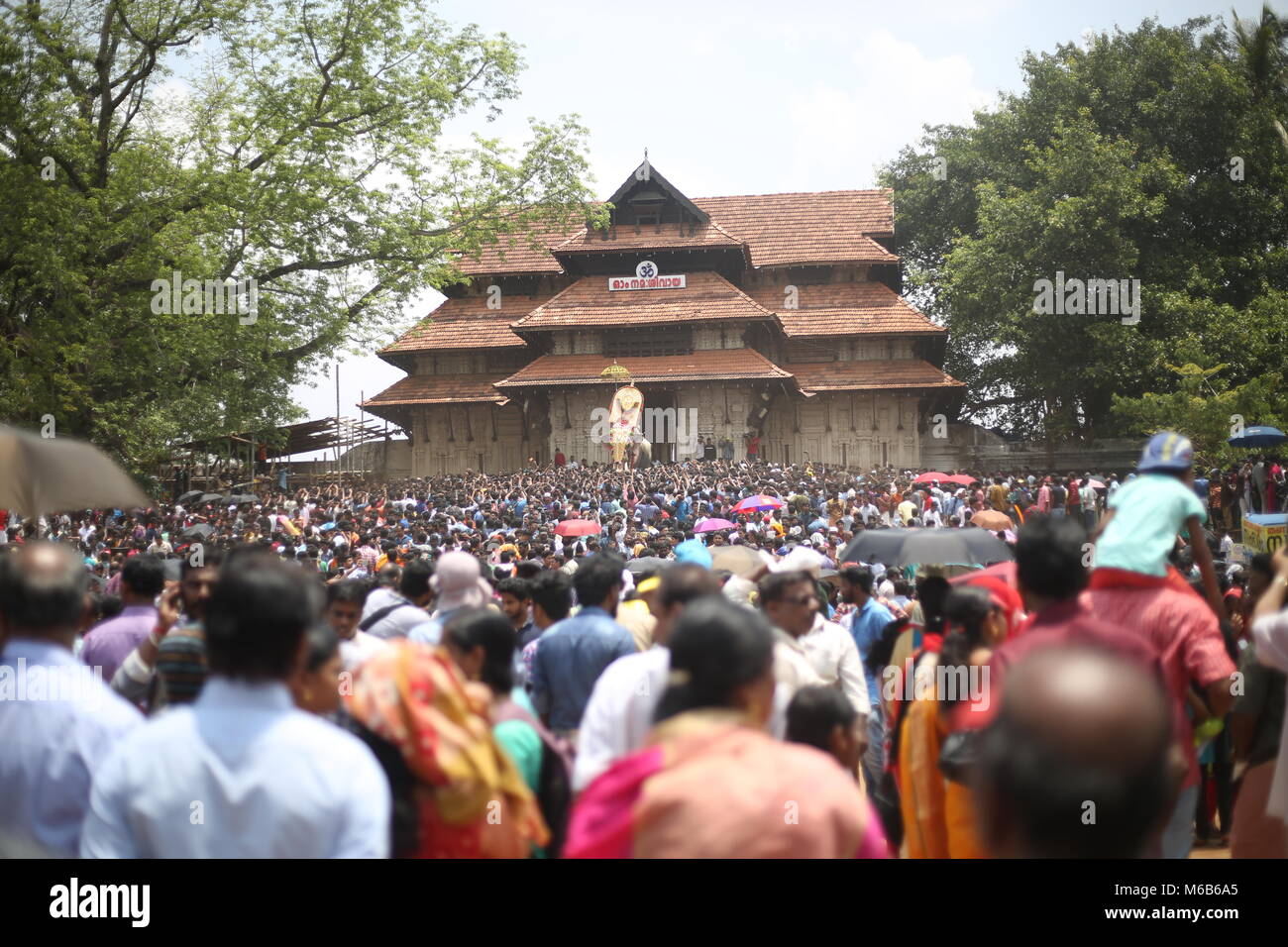 Il kerala festival, thrissur pooram Foto Stock