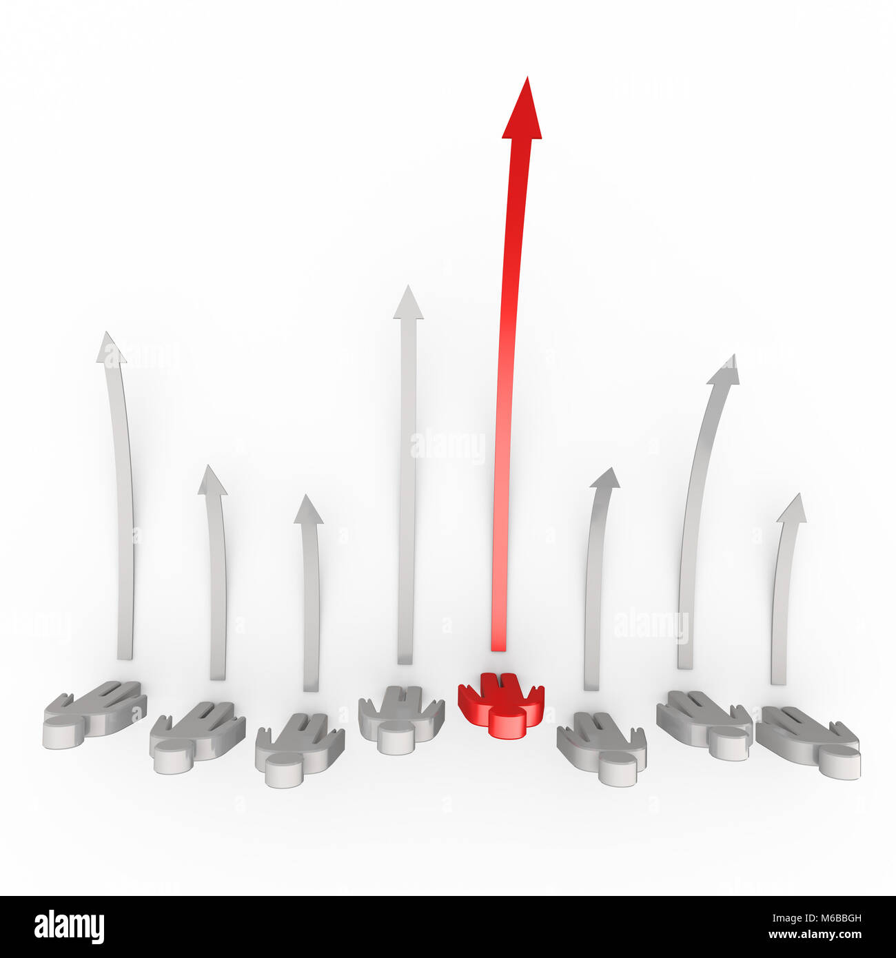 Crescita personale sfondo grafico 3D rendering Foto Stock