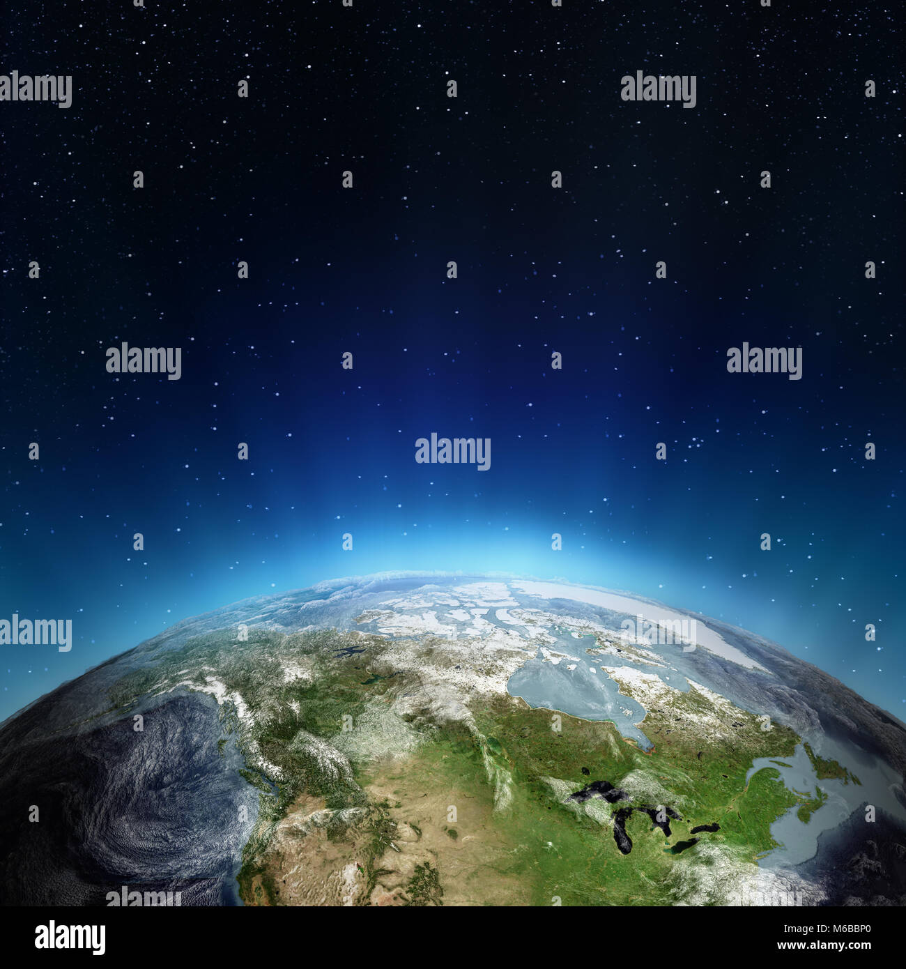 Canada 3d rendering planet Foto Stock