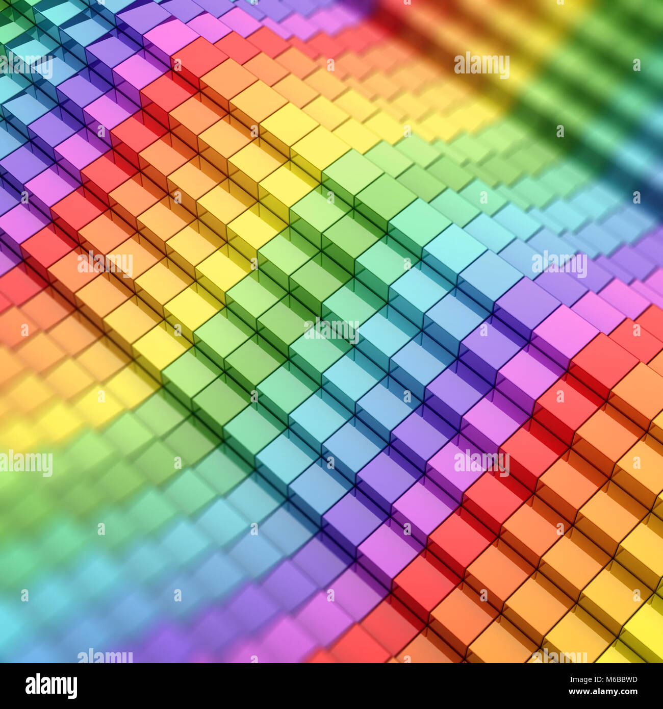 Rainbow sfondo forma il rendering 3D Foto Stock