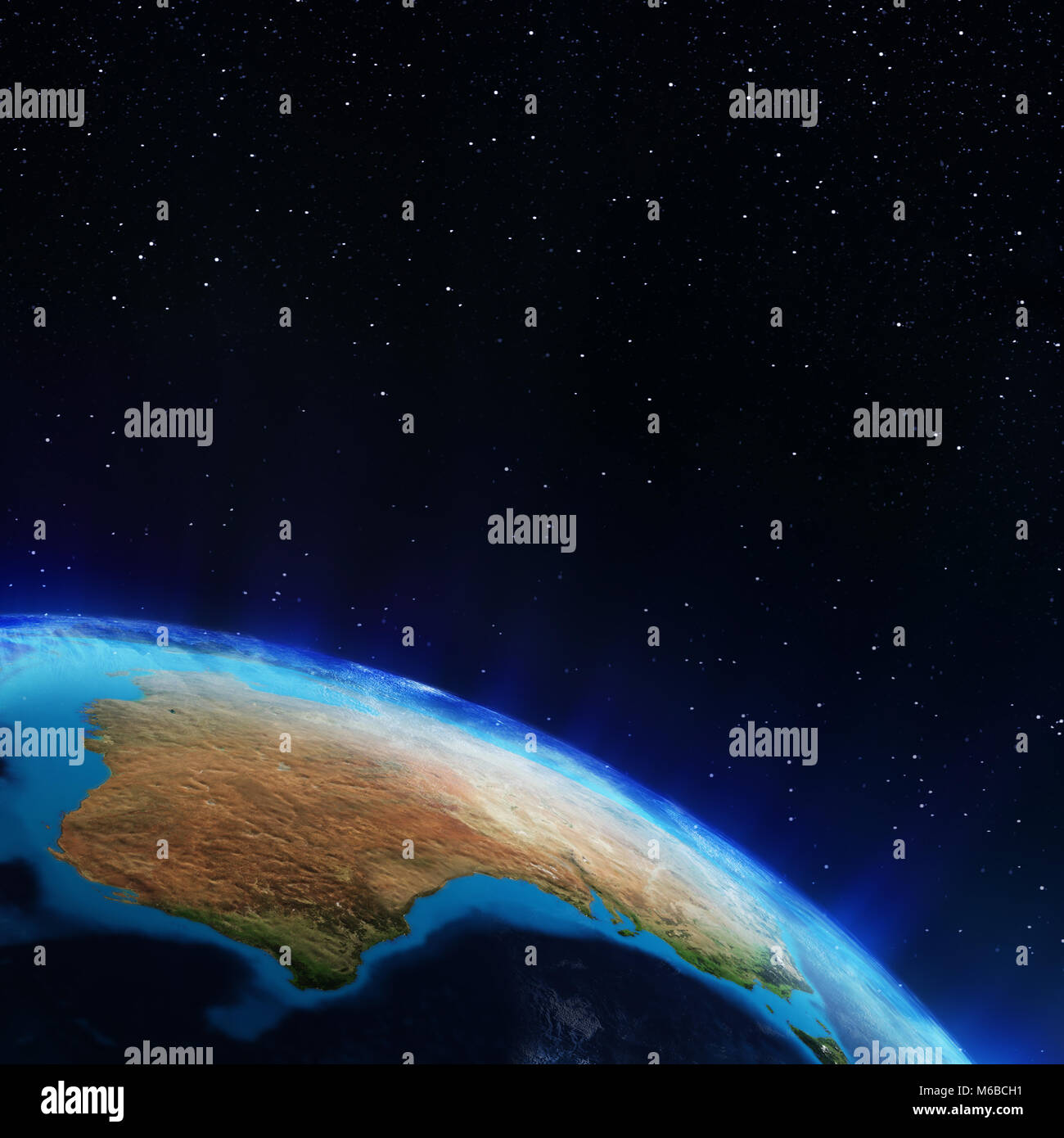 Australia 3d rendering planet Foto Stock