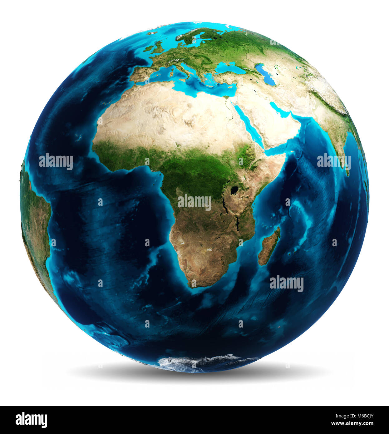 Messa a terra isolata bianca 3d rendering Foto Stock