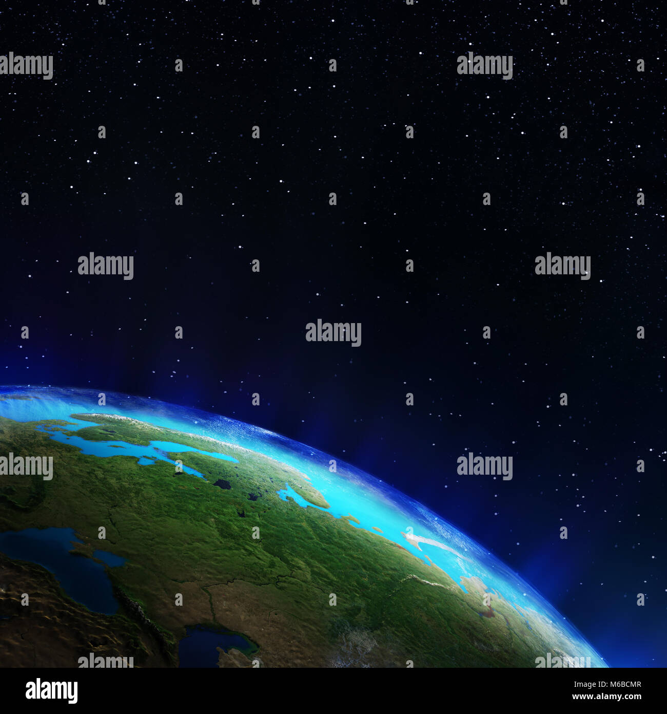 La Russia 3d rendering planet Foto Stock