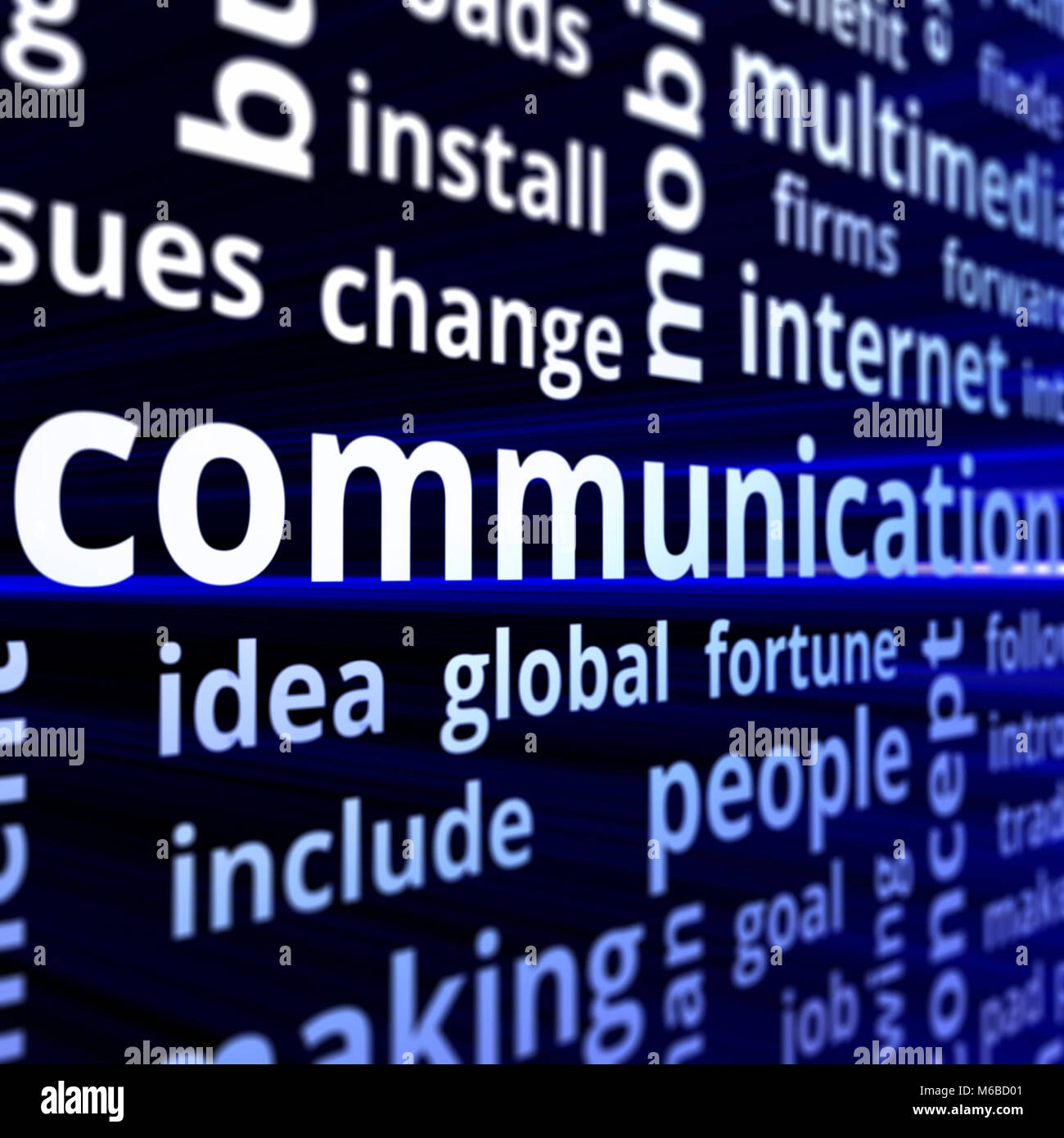 Concetto di comunicazione il rendering 3D Foto Stock