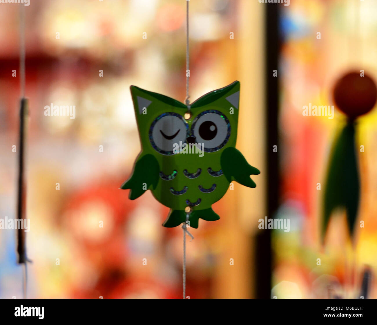 Winking owl decorazione di Natale Foto Stock