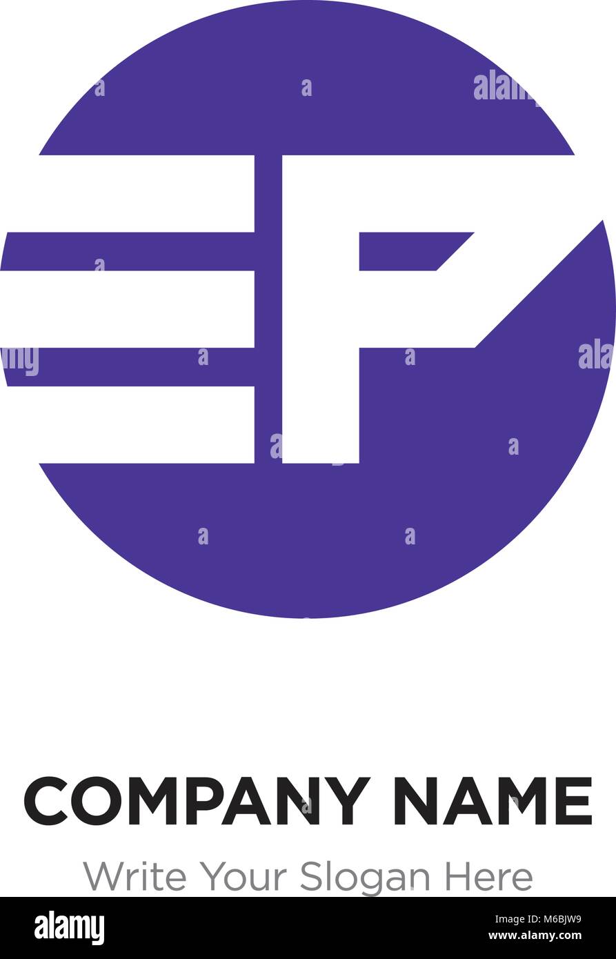 Lettera astratta EP PE logo design template, Viola alfabeto lettere iniziali nome azienda concept. Piatte sottili segmenti di linea collegati gli uni agli altri Illustrazione Vettoriale