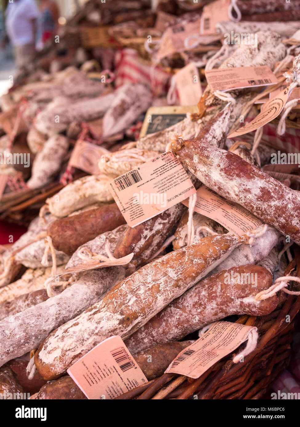 Le bancarelle del mercato Apt Vaucluse Provenza-Alpi-Costa azzurra Francia Foto Stock