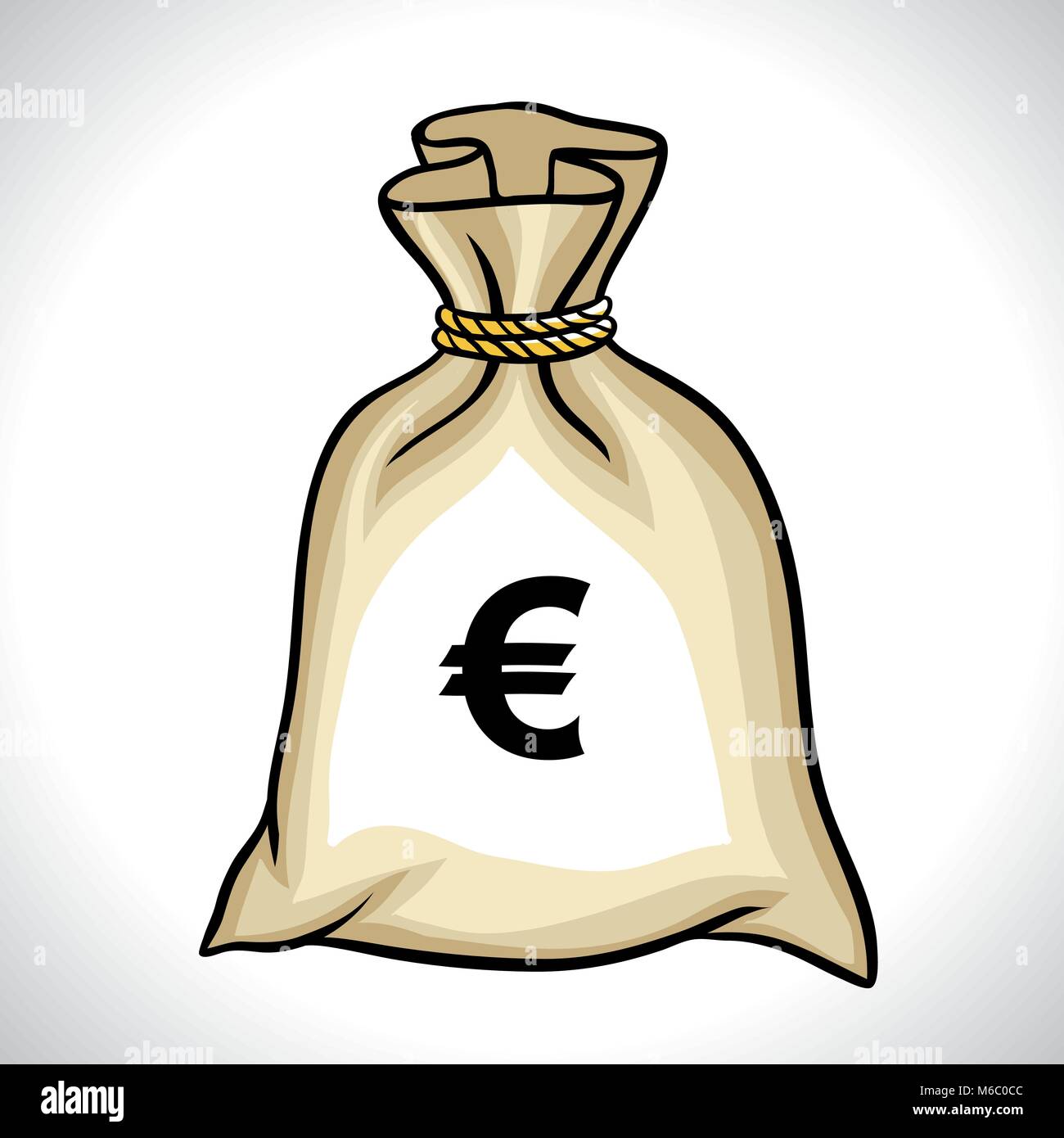 Sacco di denaro con il simbolo dell'euro illustrazione vettoriale Illustrazione Vettoriale