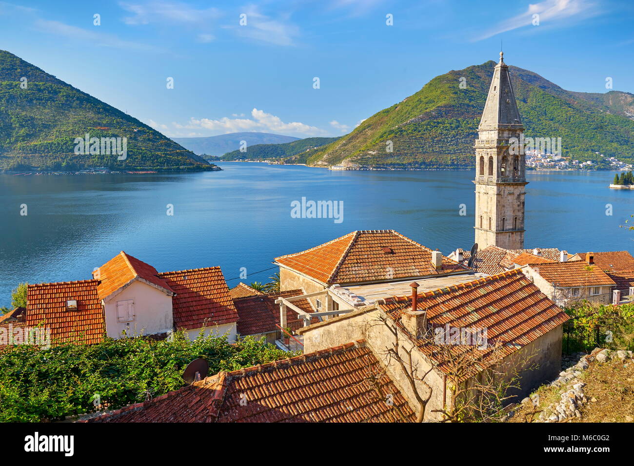 Perast village, Kotor Bay, Montenegro Foto Stock