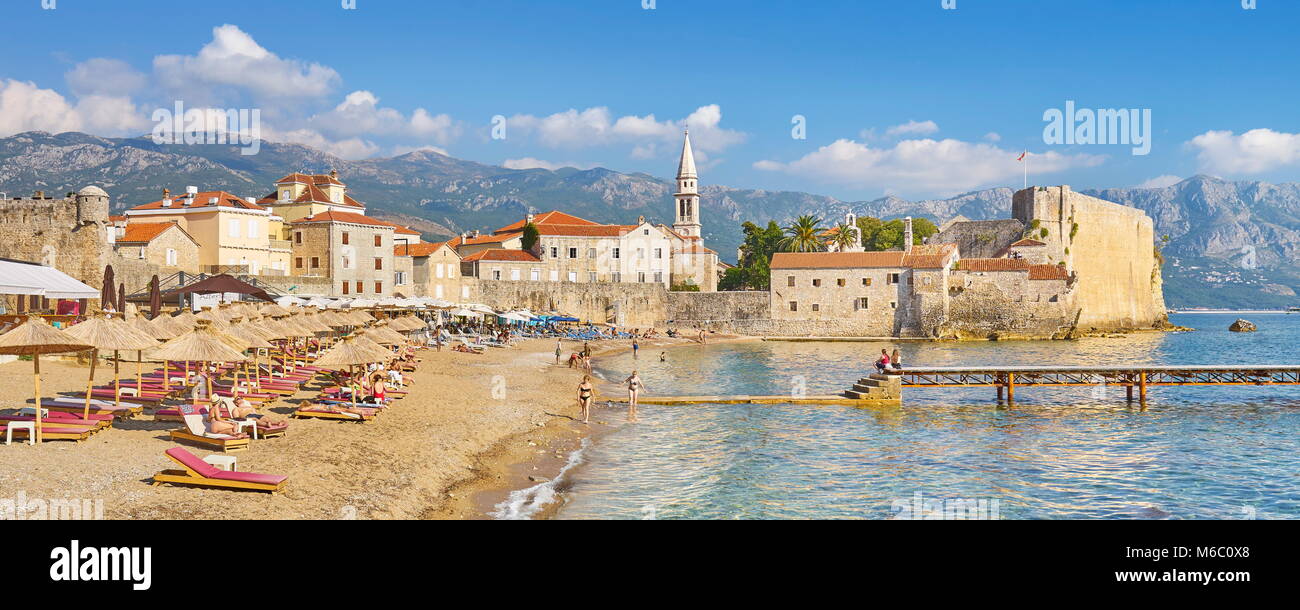 Budva Old Town, Montenegro Foto Stock