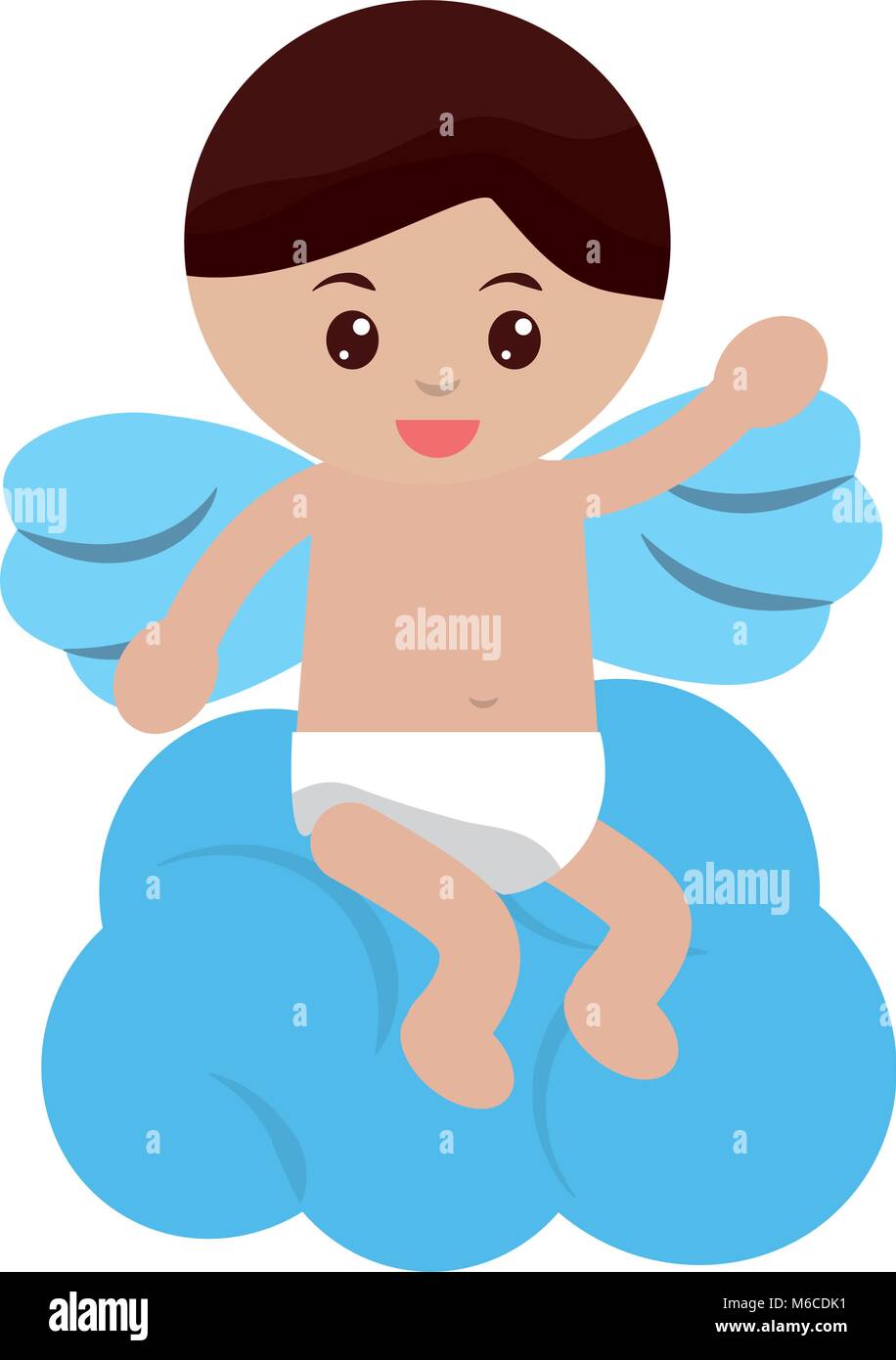 Baby Angel immagine dell'icona illustrazione vettoriale design Illustrazione Vettoriale