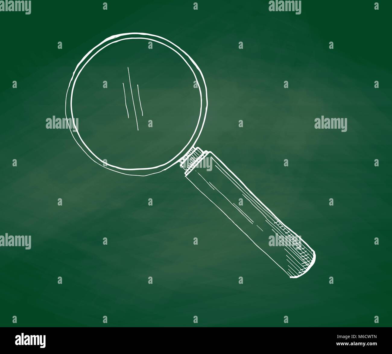 Disegnata A Mano Una Lente Di Ingrandimento Su Un Green