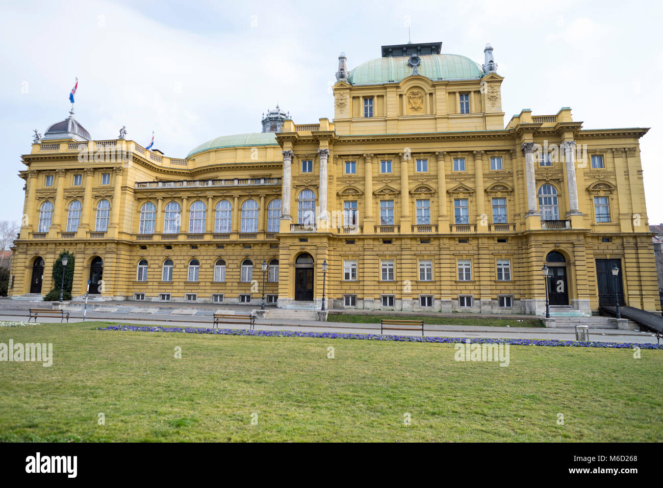 Hrvatsko narodo kazalište (HNK),croato Teatro Nazionale di Zagabria, Croazia, Europa Foto Stock