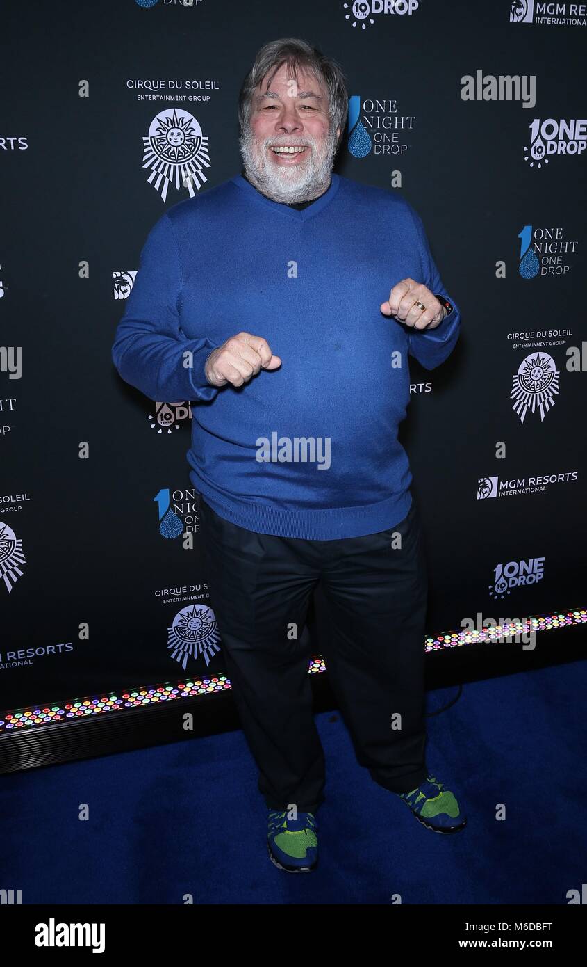 Las Vegas, NV, Stati Uniti d'America. 2 Mar, 2018. Steve Wozniak all'arrivo per una notte per una goccia sesto vantaggio annuo, della cucina del Delano a Las Vegas, Las Vegas NV, Marzo 2, 2018. Credito: MORA/Everett raccolta/Alamy Live News Foto Stock