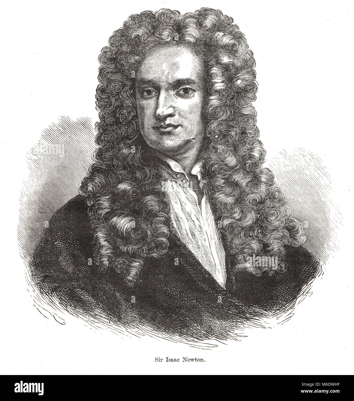 Sir Isaac Newton, fisico (1643-1726) Foto Stock