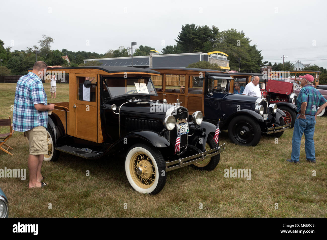 Antique car show in pozzetti Maine Foto Stock