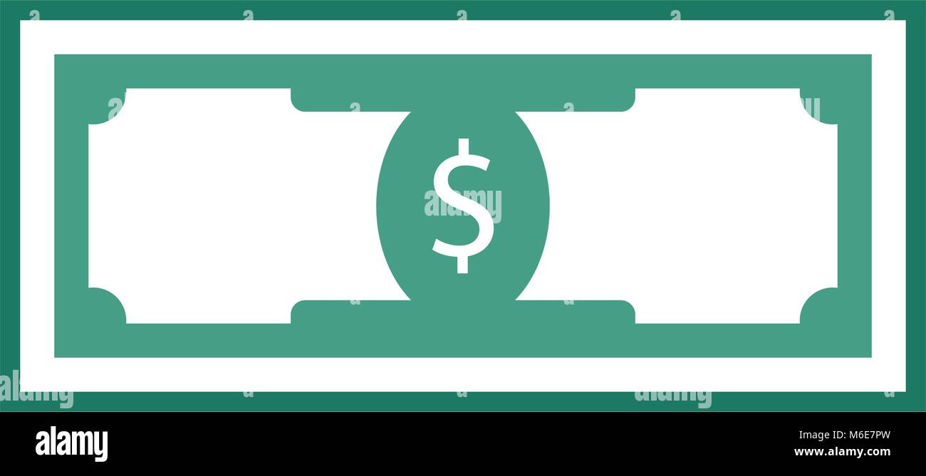 La banconota dollar timbro. Valuta in contanti finanziaria, timbro imprint dollar, adesivo simbolo di denaro. Illustrazione Vettoriale Illustrazione Vettoriale