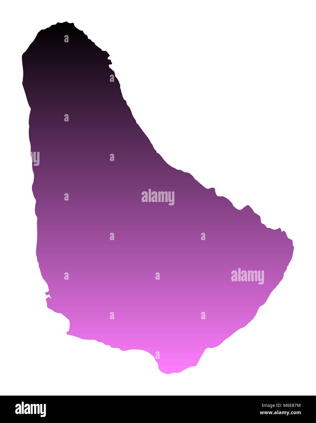 Mappa di Barbados Foto Stock