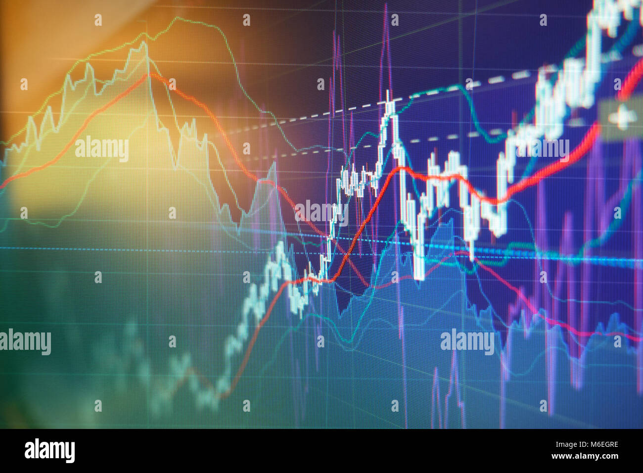 Grafici Grafico del mercato azionario Investimenti trading - background  aziendale Foto stock - Alamy