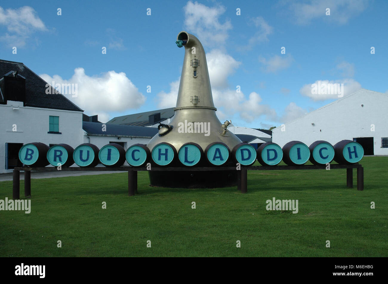 Bruichladdich Scotch Whisky Distillery a Islay Scozia Scotland Foto Stock