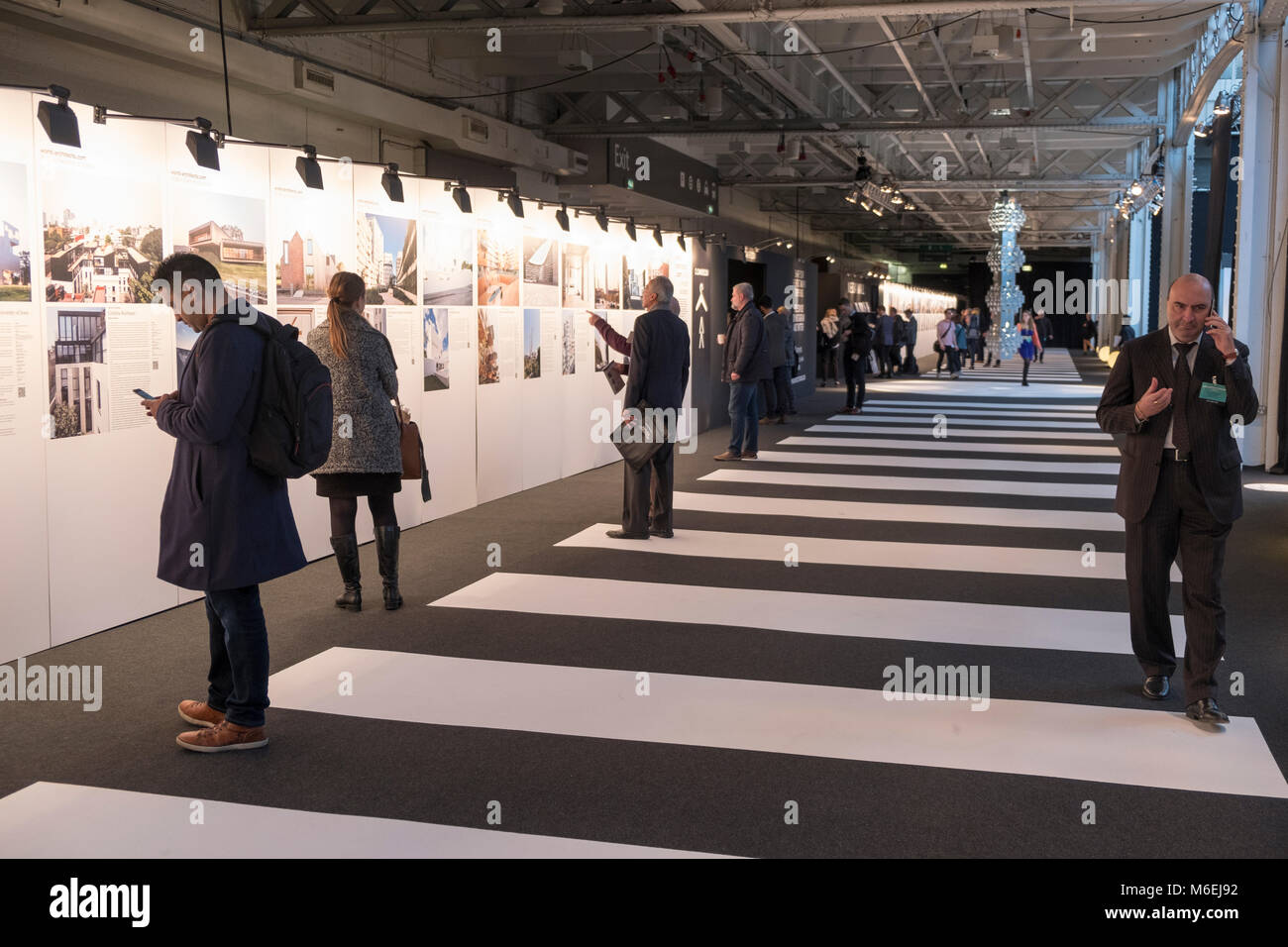 Una mostra alla mostra Architects@Work, Olympia, 25 gennaio 2018 Foto Stock