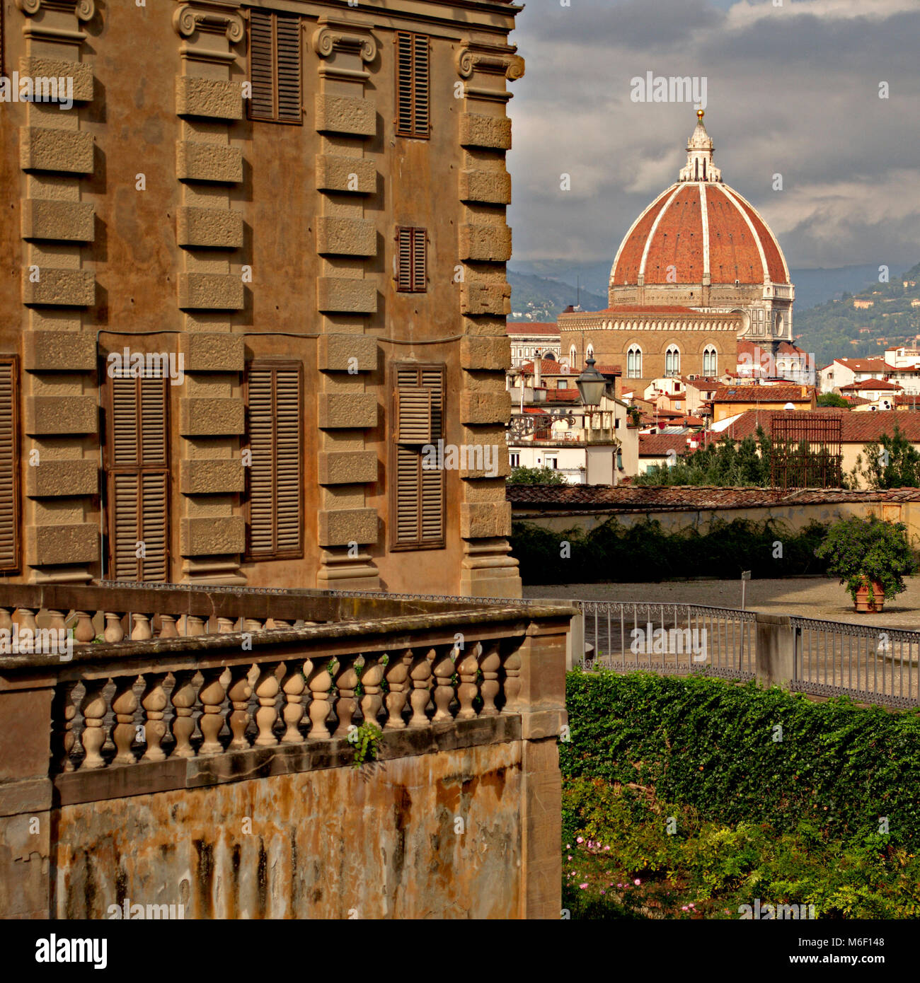 Il Duomo da Palazzo Pitti, Firenze, Italia, Foto Stock